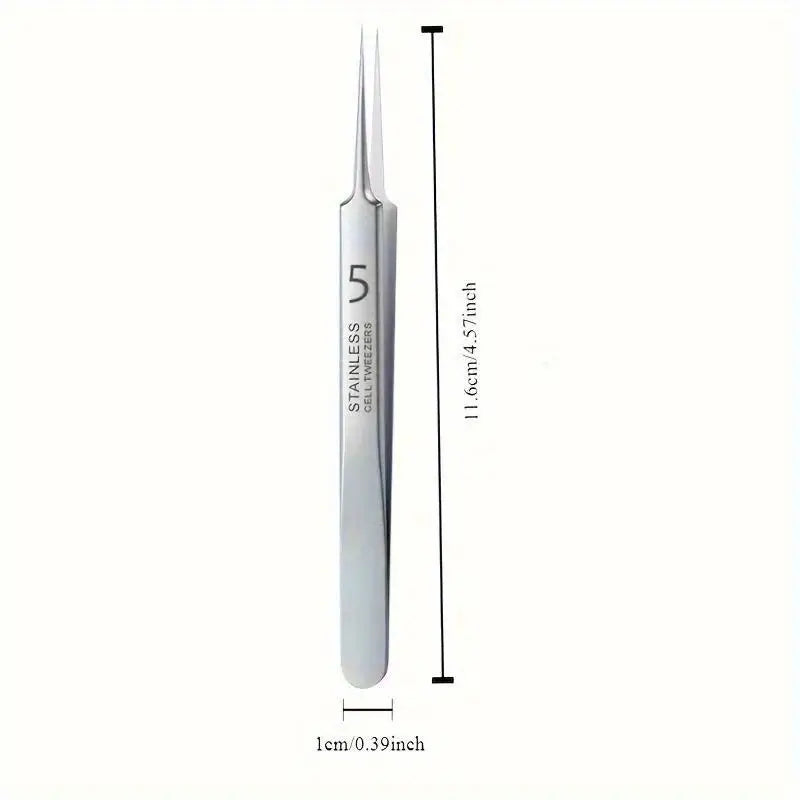 Pince à Bout Pointu Acier Inoxydable – Extraction de Poils Incarnés, Comédons et Points Noirs