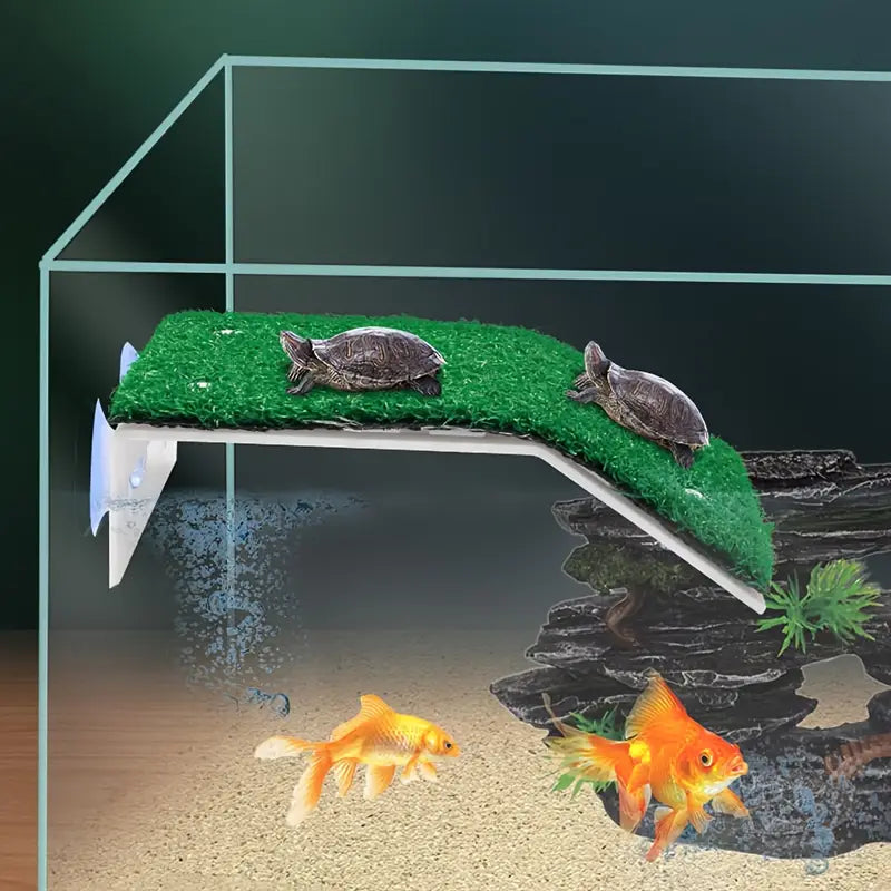 Plateforme Flottante pour Tortues – Rampe Antidérapante avec Ventouses pour Aquarium ou Terrarium