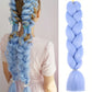 Mèche Synthétique pour Tresses, coloris Bleu