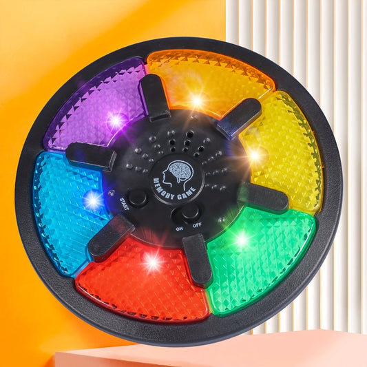 Jeu Électronique de Mémoire Lumineux – 6 Niveaux, Sons & Lumières Interactifs pour Enfants dès 6 Ans