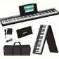 Clavier Piano Numérique 88 Touches Pliable – Portable avec Pédale, Support et Housse de Transport