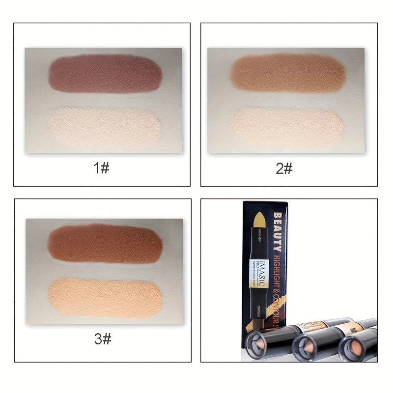 Stick Double Embout Highlighter & Contour – Maquillage Sculptant Zéro Défaut