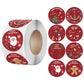 Stickers Noël Autocollants Ronds – Rouleau de 500 Étiquettes Merry Christmas pour Paquets Cadeaux et Enveloppes
