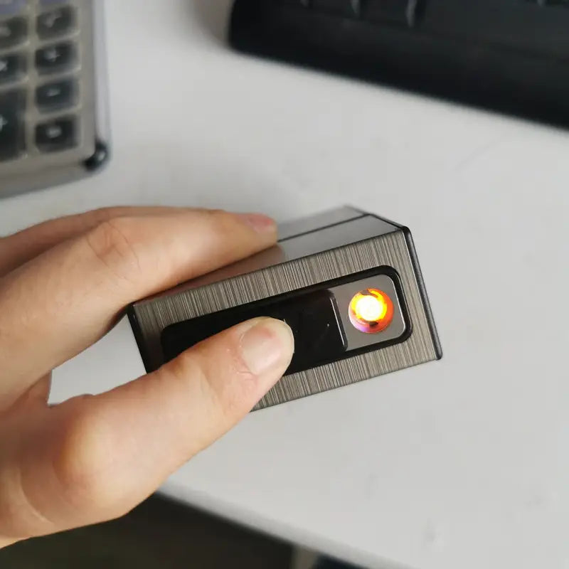 Briquet USB Chauffant Sans Flamme – Allume-Cigarette Électronique Rechargeable Compact et Résistant au Vent