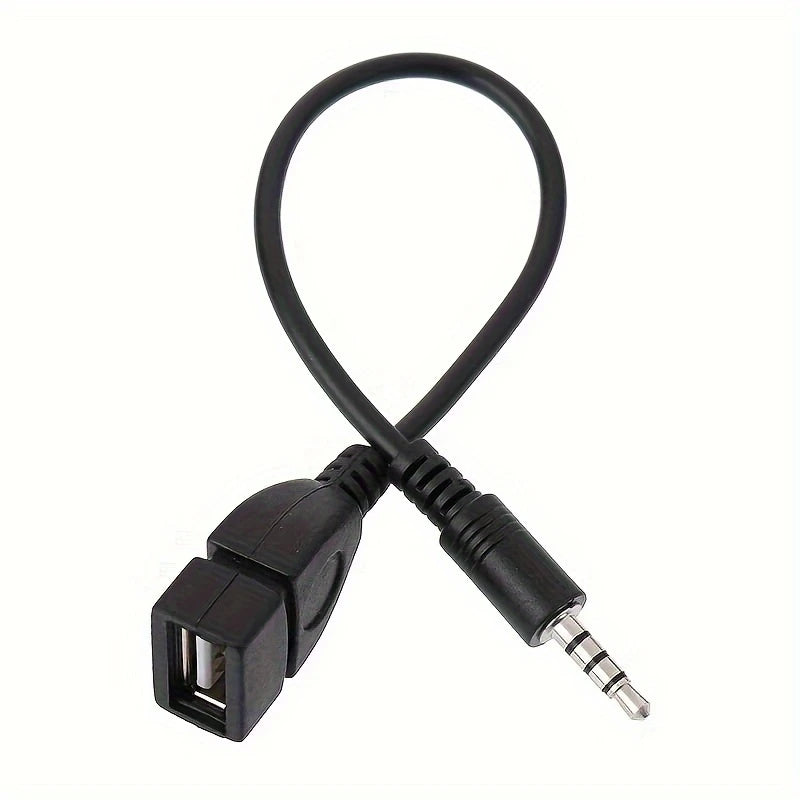 Adaptateur AUX 3.5mm vers USB – Connecteur Audio pour Voiture et Appareils Électroniques