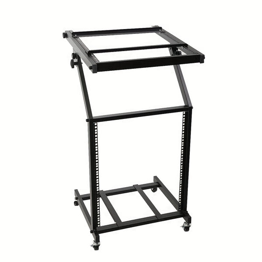 Rack Studio 2 Niveaux avec Roulettes – Support Matériel Audio 19’’ pour Studio & Live