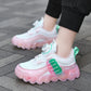 Baskets Enfant Semelle Transparente – Chaussures de Sport Légères Rose & Noir