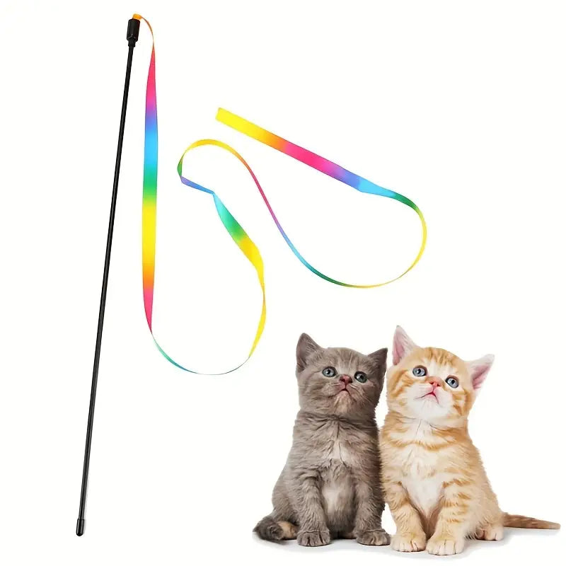 Baguette avec Ruban Arc-en-Ciel pour Petits Animaux – Jouet Interactif pour Stimuler et Amuser