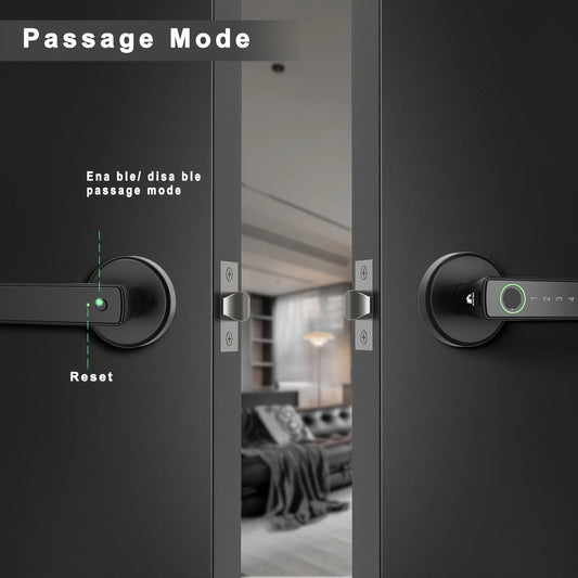 Serrure Connectée 5-en-1 Wi-Fi TUYA – Empreinte Digitale, Code, Carte, Clé & Contrôle Vocal (Alexa/Google)
