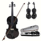 Violon Classique Noir Élégant – Instrument à Cordes 4/4 pour Débutants, Étudiants ou Décoration Musicale