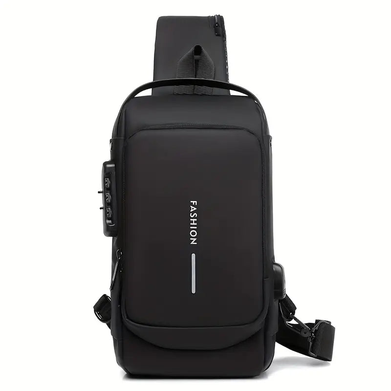 Sac Bandoulière Antivol pour Homme – Sac à Dos Compact USB pour Voyage, Randonnée ou Usage Quotidien