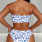 Bikini à Volants Sans Bretelles à Fleurs – Ensemble Deux Pièces Tendance Été