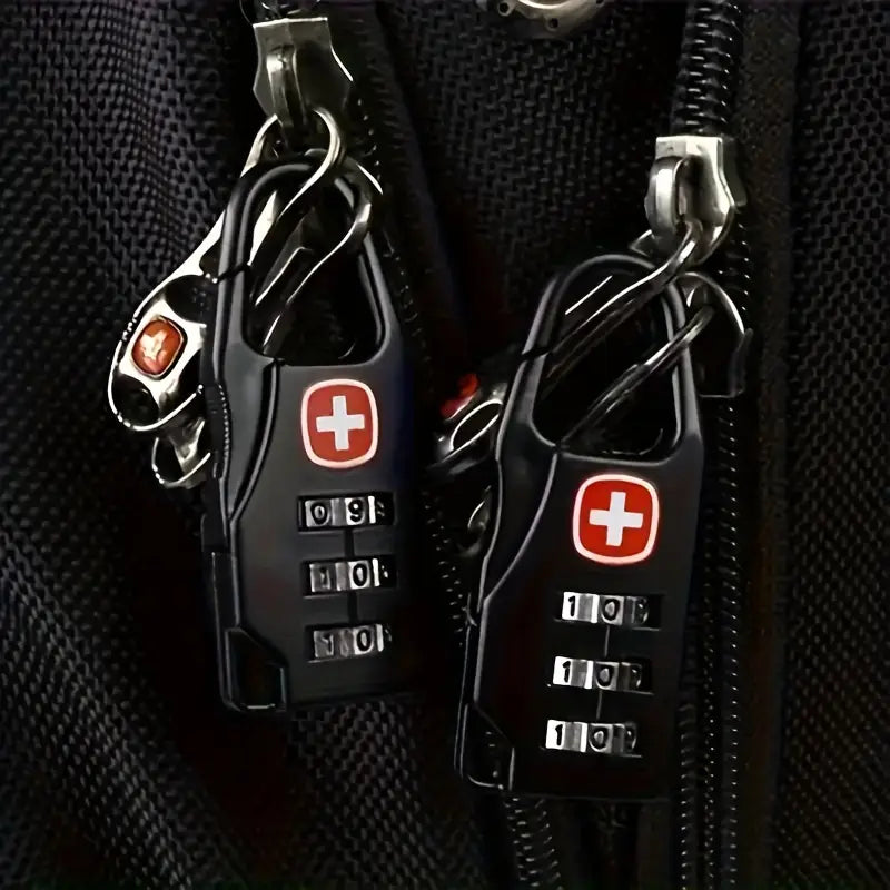 Cadenas TSA à Code pour Valise – Serrure de Sécurité à 3 Chiffres Homologuée pour Bagage de Voyage