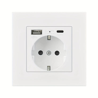 Prise Murale EU avec Double Port USB – Recharge Facile au Quotidien