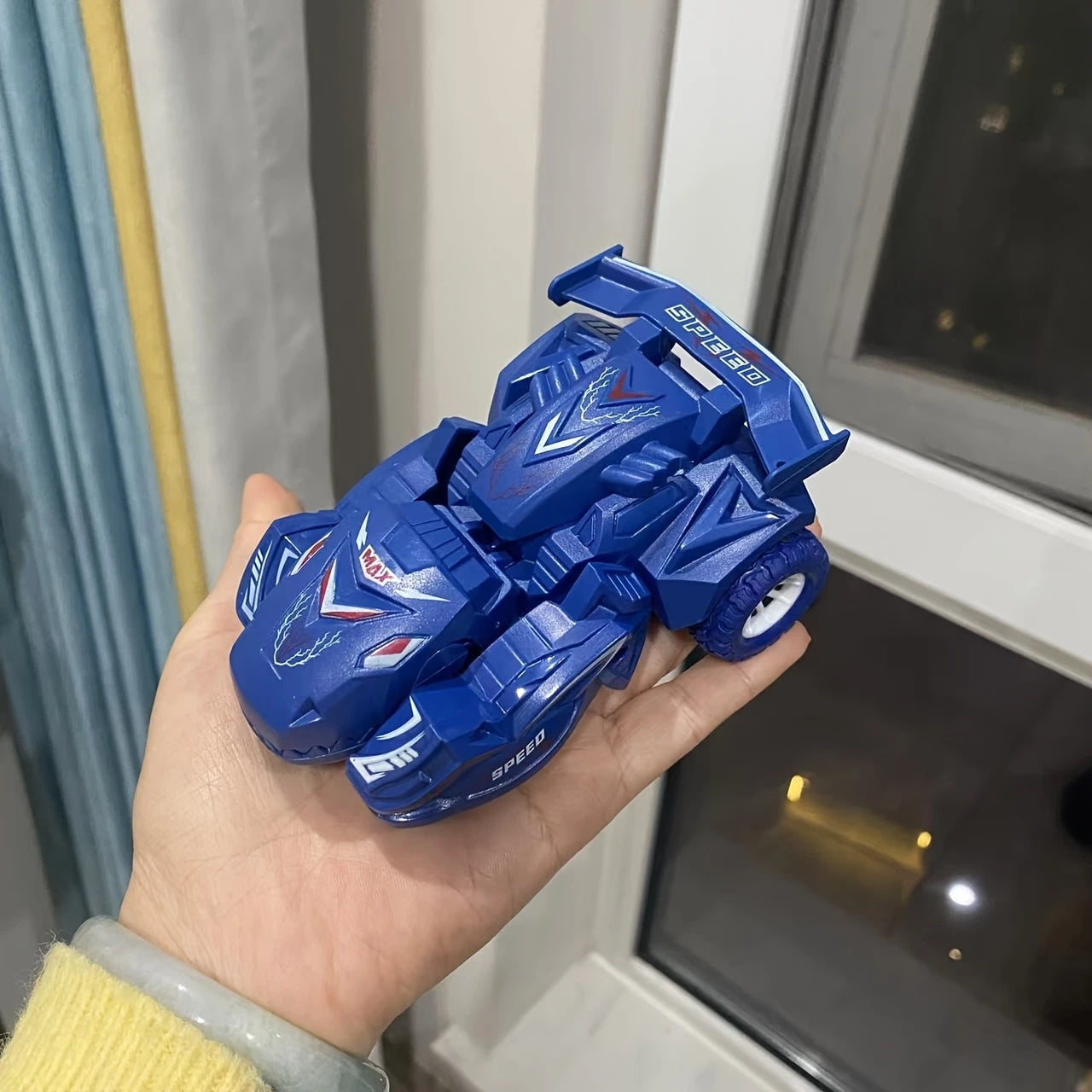 Voitures de Course Transformers – Jouet à Friction Robuste pour Enfants, Modèles Bleus & Turquoise