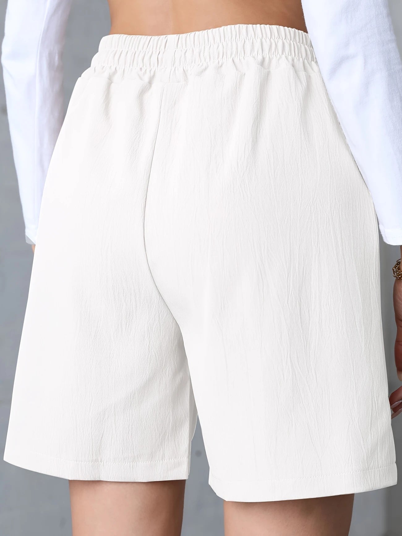 Short de Plage Femme à Taille Élastique – Coupe Décontractée avec Grandes Poches