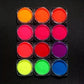 Vernis en Poudre Fluorescent – 12 Couleurs Néon Intenses pour Ongles Dégradés et Nail Art