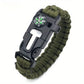 Bracelet de Survie Multifonction, coloris Vert militaire