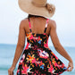 Tankini femme floral avec short intégré – Confort et style pour toutes vos baignades