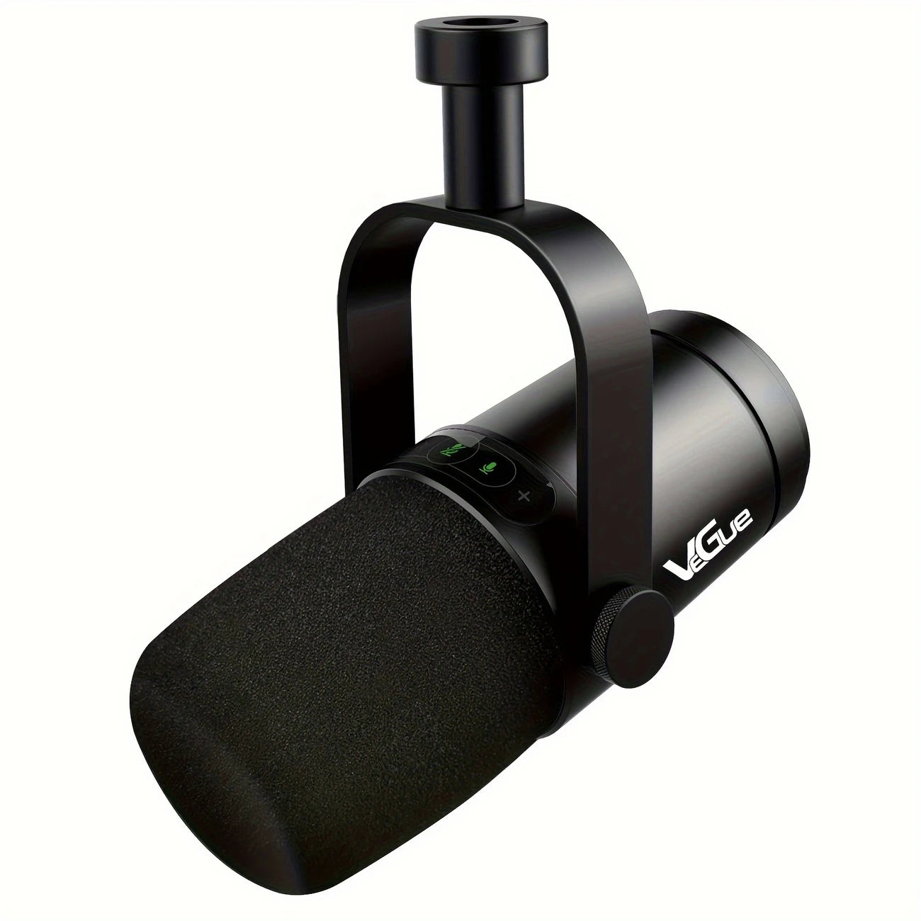 Micro Studio VAGUE à Condensateur avec Support Suspendu – Qualité Pro pour Podcast, Voix Off & Live