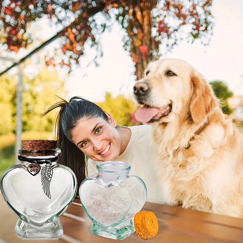 Urne souvenir en forme de cœur pour chat et chien – Hommage personnalisé et discret