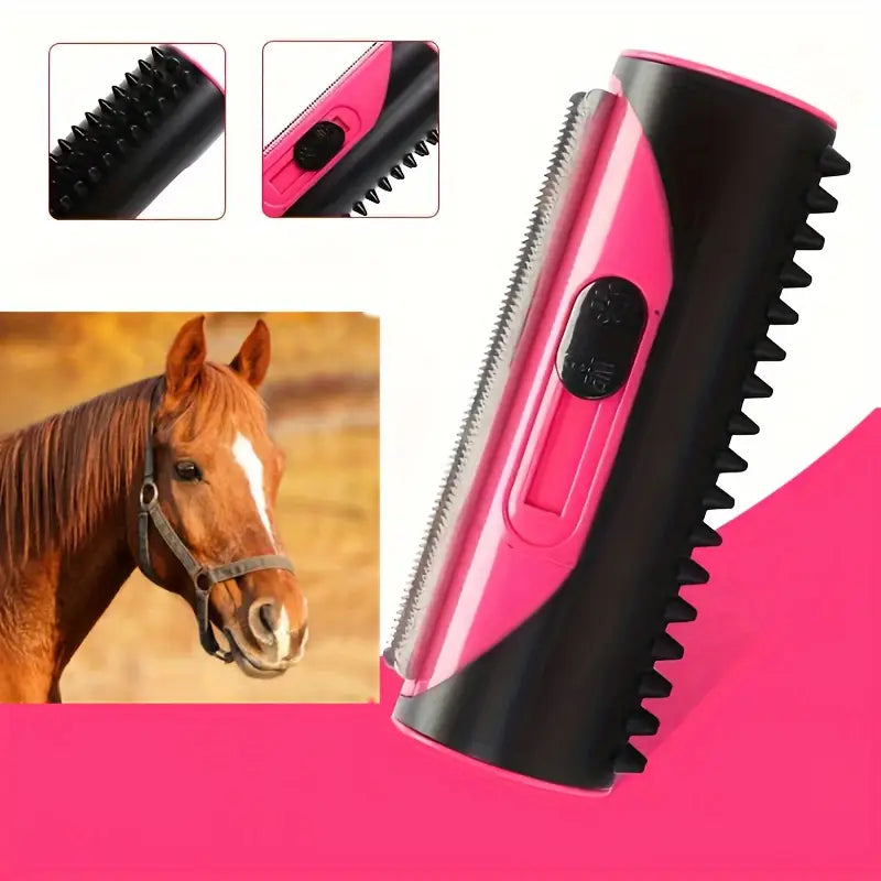 Tondeuse de Toilettage pour Chevaux – Brosse Électrique 2-en-1 pour Crinière et Pelage – Soin Équin Professionnel