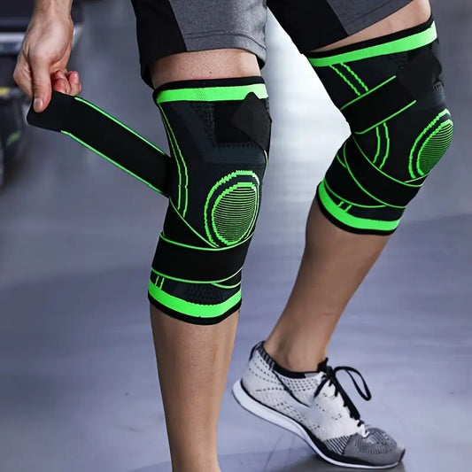 Genouillère de maintien avec sangles réglables – Compression sportive pour genoux, soulagement des douleurs et protection articulaire