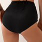 Bas de Bikini Femme Taille Haute Froncée – Effet Ventre Plat, Confort & Élégance