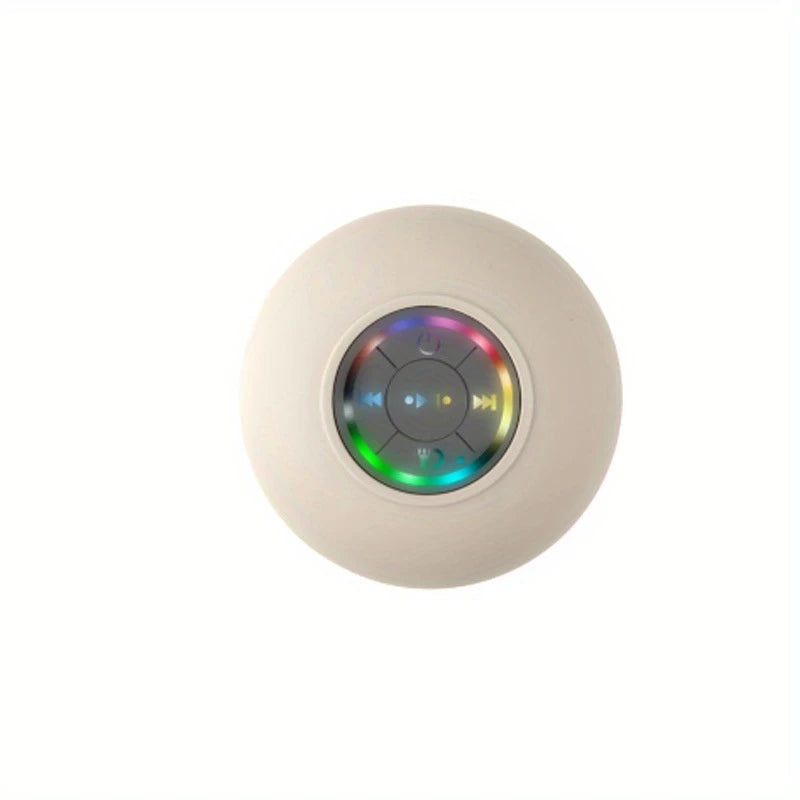 Enceinte Bluetooth Étanche avec LED Multicolore – Haut-Parleur de Douche à Ventouse pour Salle de Bain et Extérieur