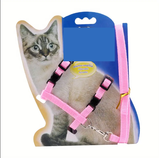 Harnais et Laisse Réglables pour Chat – Ensemble Léger et Sécurisé pour Promenade ou Transport