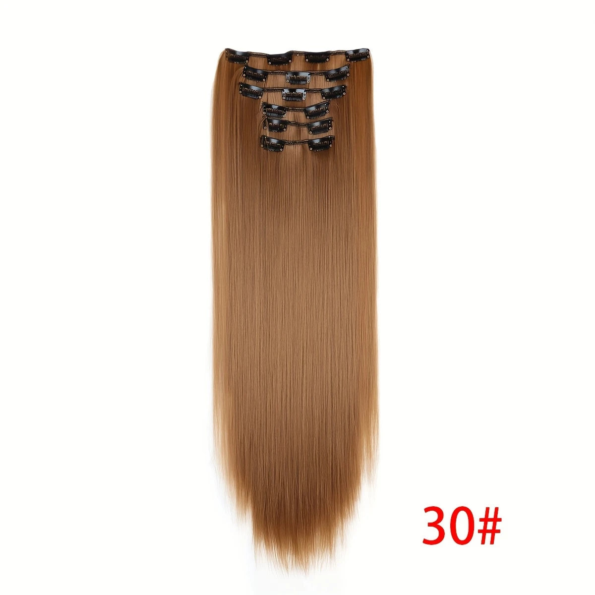 Extensions Cheveux Lisses à 16 Clip – Longueur et Volume Naturel Instantané