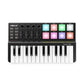 Clavier MIDI USB 25 touches – Contrôleur compact avec 8 pads pour production musicale nomade