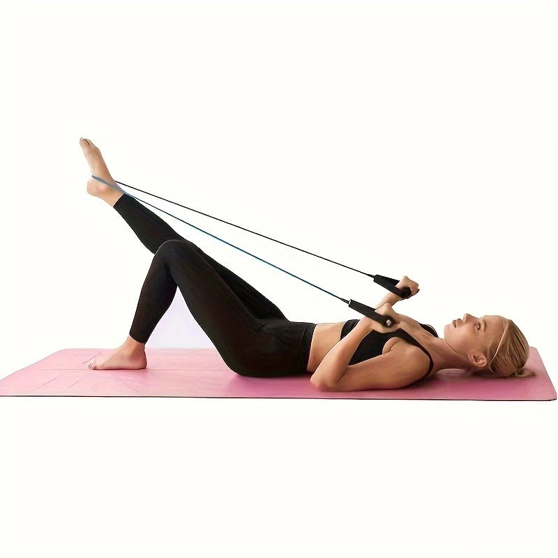 Élastique de Résistance avec Poignées – Bande de Musculation pour Entraînement Yoga, Fitness et Renforcement Musculaire