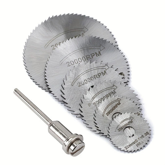 Lot de 7 mini lames scie circulaire HSS pour Dremel – Coupe métal, bois et plastique
