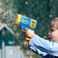 Pistolet à Bulles Électrique Rocket – 40 Trous, Lumières LED, Design Rose et Jaune – Jouet Amusant pour Enfants & Fêtes