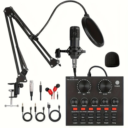 Kit Microphone Studio avec Carte Son V8