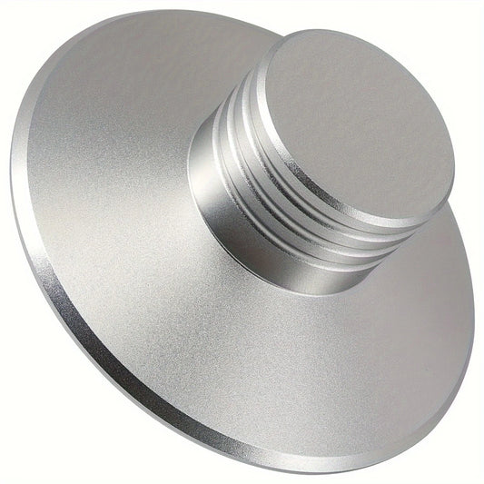Stabilisateur de Vinyle en Aluminium Noir/Argent – Clamp Anti-Vibration pour Platine Tourne-Disque