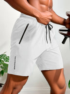 Short de Bain Homme Séchage Rapide avec Poches Zippées