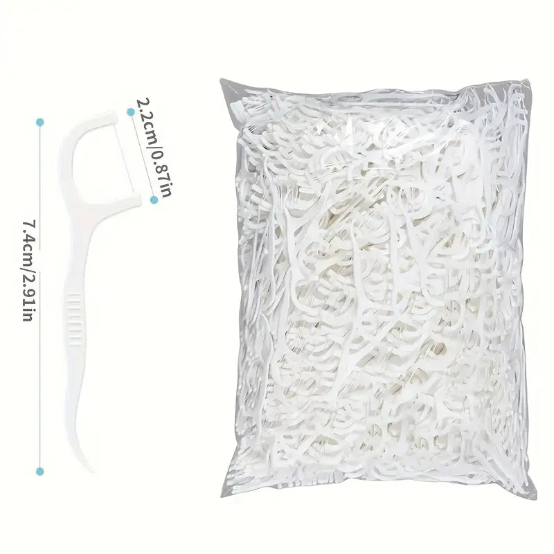 Fil Dentaire Jetable avec Manche – Nettoyage Interdentaire Pratique pour des Dents Saines