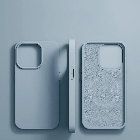 Coque MagSafe silicone pour iPhone – Protection élégante, douce au toucher et compatible recharge sans fil