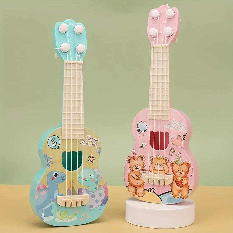 Mini Guitare Enfant "Little Bear" – Jouet Musical à Cordes, Éveil Musical & Design Mignon avec Oursons