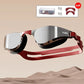 Lunettes de Natation Miroir Anti-UV, coloris Rouge