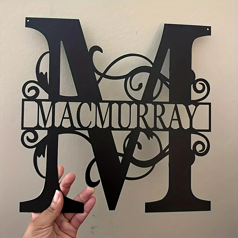 Lettre murale personnalisée en métal – Décoration prénom ou initiale pour bureau ou maison