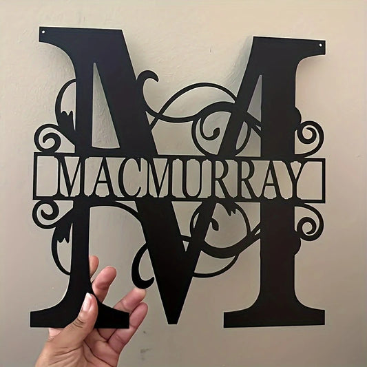 Lettre murale personnalisée en métal – Décoration prénom ou initiale pour bureau ou maison