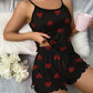 Pyjama Femme Été Débardeur & Short – Ensemble Léger Imprimé Cœurs, Lingerie de Nuit Douce & Féminine