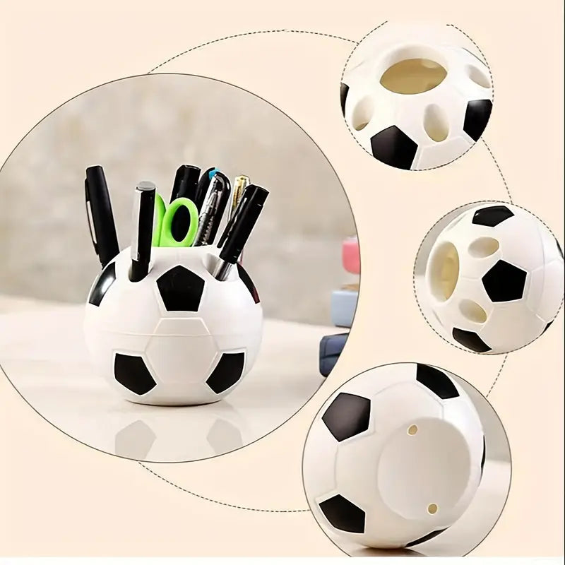 Porte-stylos ballon de foot – Rangement de bureau original pour enfants et passionnés de football