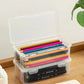 Boîte de rangement transparente pour crayons et marqueurs – Organiseur empilable pour fournitures scolaires et de bureau