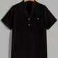 Chemise Homme Col Mao Décontractée – Manches Courtes Boutonnée, Style Estival Chic