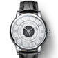 Montre homme élégante à cadran romain – Style classique avec bracelet cuir noir