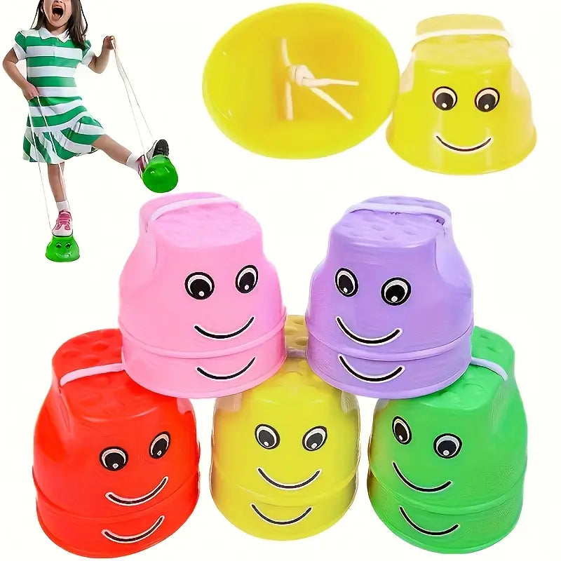 Échasses pour enfants en plastique – Jeu d’équilibre extérieur amusant et éducatif